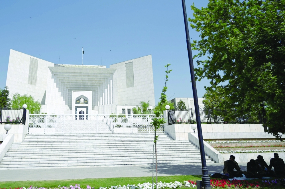 Pakistan's Supreme Court building during a hearing in Islamabad. - AFP