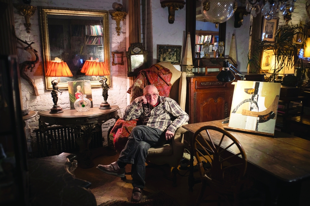 The antiquarian Vito Giallo, at home in Brooklyn, Jan. 26, 2022. (Todd Heisler/The New York Times)