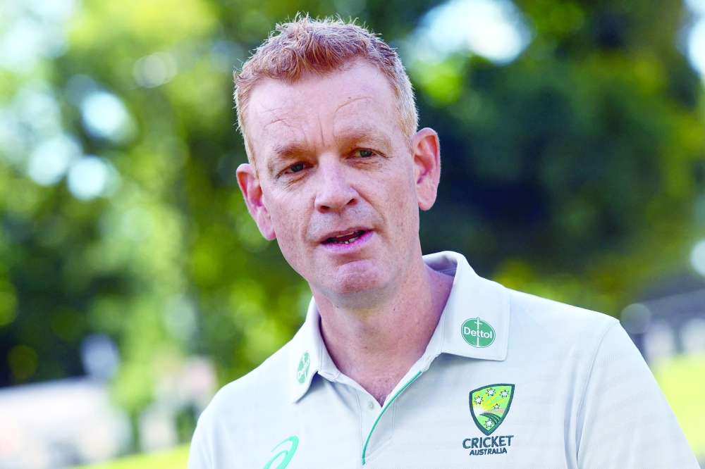 Australian cricket coach Andrew McDonald after a press conference in Melbourne. -- AFP
