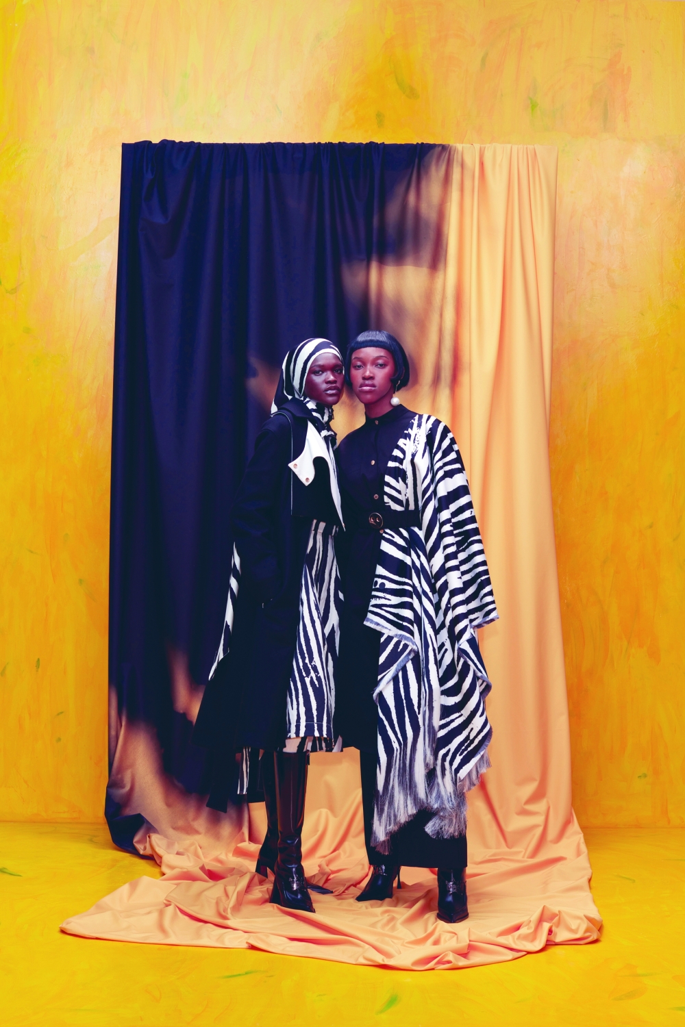 AZ Factory with Thebe Magugu. (via AZ Factory via The New York Times)