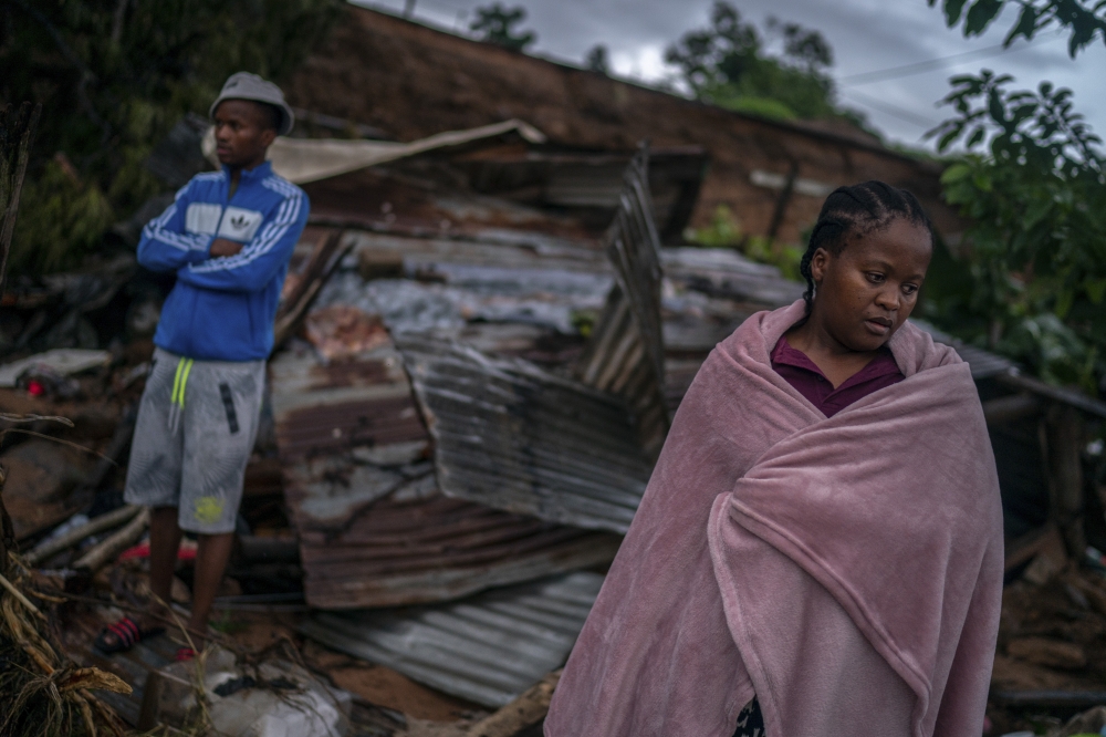 A cluster of houses in Inanda, north of Durban, that were destroyed during last week's flooding in Kwazulu-Natal Province in South Africa, April 18, 2021. (Joao Silva/The New York Times)