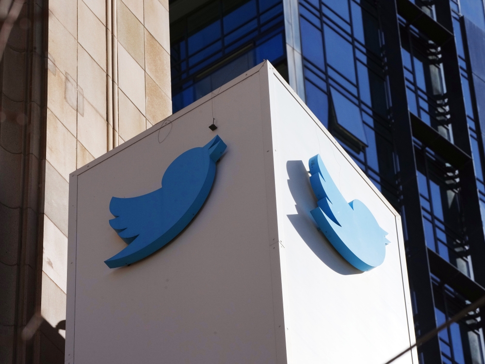 Outside Twitters headquarters in San Francisco, April 24, 2022. (Jim Wilson/The New York Times)
