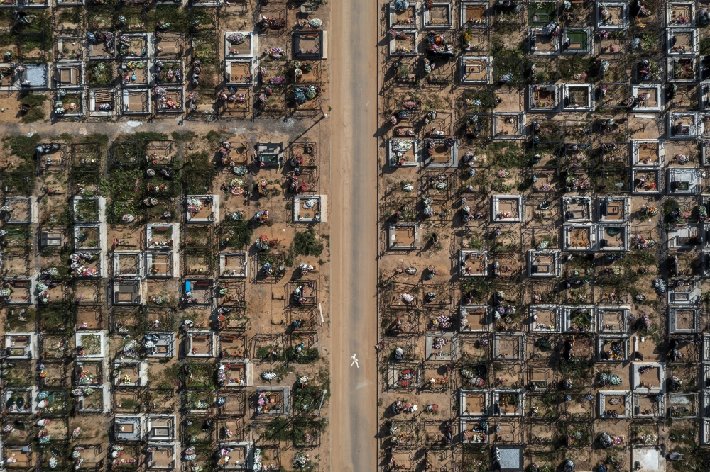 The Butovskoye cemetery in Moscow, one of the burial grounds of COVID-19 victims in Russia, on July 10, 2021. (Sergey Ponomarev/The New York Times)