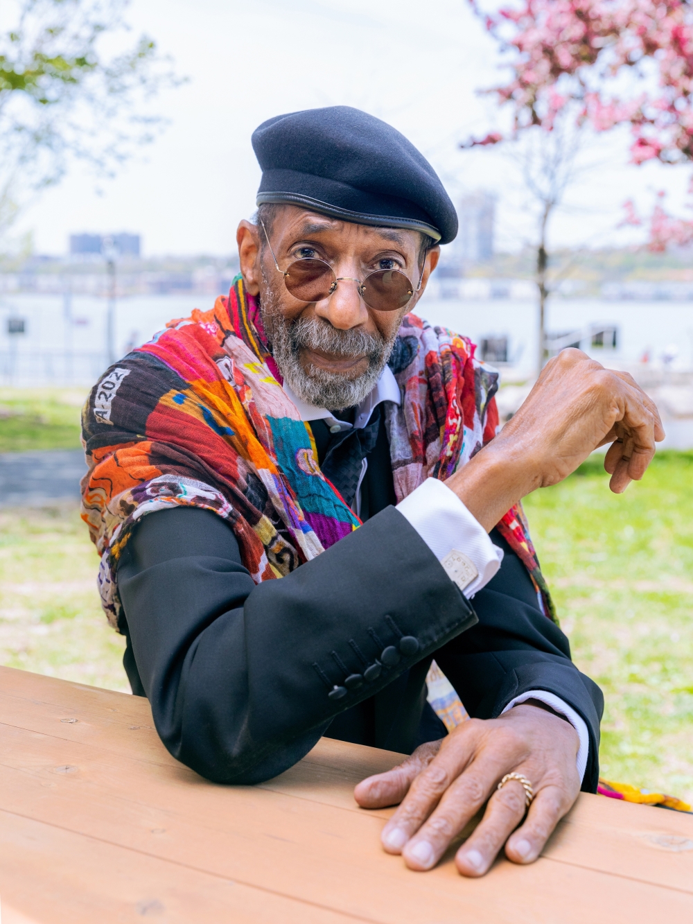 Ron Carter, the acclaimed jazz bassist, in Riverside Park in New York, May 1, 2022. (Elliott Jerome Brown Jr./The New York Times)