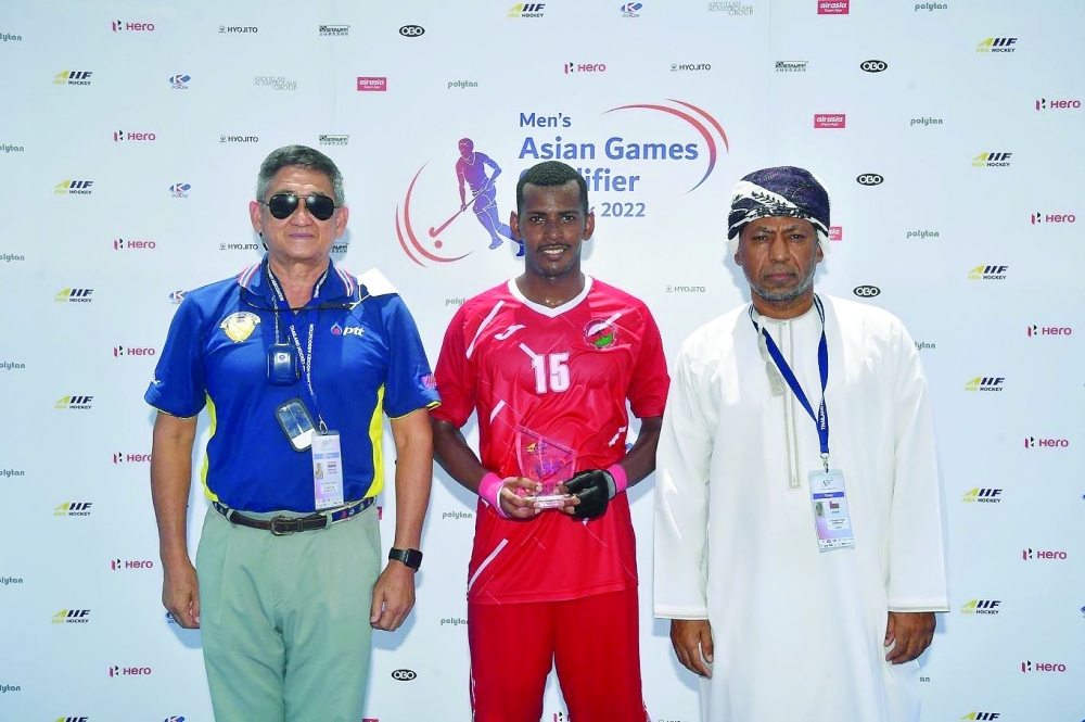 Faisal Ambork Alloun, man of the match in Oman-Uzbekistan match.