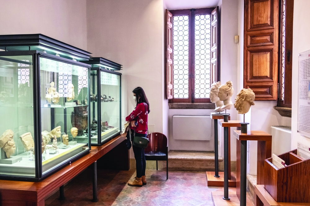 Ancient Greek and Roman sculpture at the Museo di Scultura Antica Giovanni Barracco, which can be toured for free, in Rome, May 7, 2022. (Francesco Lastrucci/The New York Times)