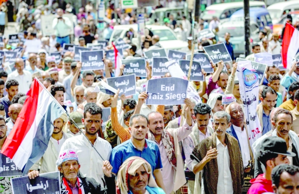 An end to the Ansar Allah siege of Taiz, Yemen's third biggest city, is on the agenda during talks in Amman. - AFP file photo