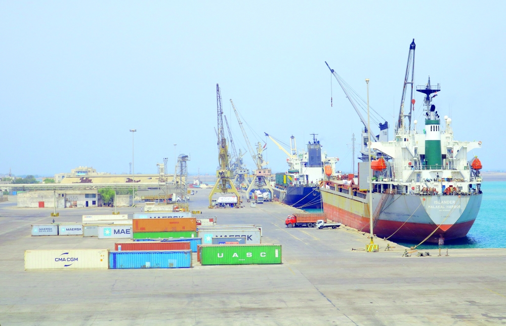 Loading docks at the port of Yemen's Red Sea coastal city of Hodeida, around 230 kilometres west of the capital. - AFP


