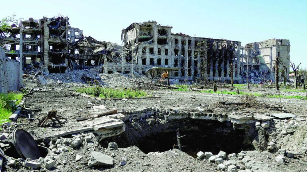 A view of the city of Mariupol amid the ongoing Russian military action in Ukraine. - AFP

