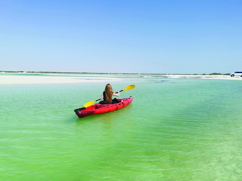 Sabine Reining on an adventure