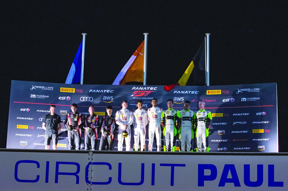 The Al Manar Team tops the Silver podium at Paul Ricard. 