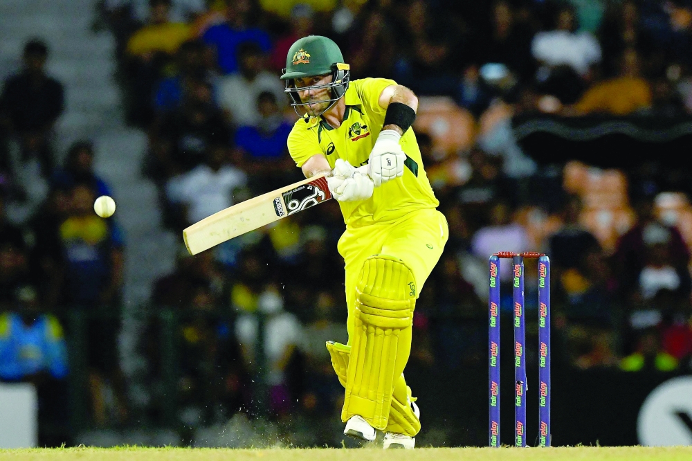 Australia's Glenn Maxwell plays a shot during the first ODI against Sri Lanka at the Pallekele International Cricket Stadium in Kandy. -- AFP