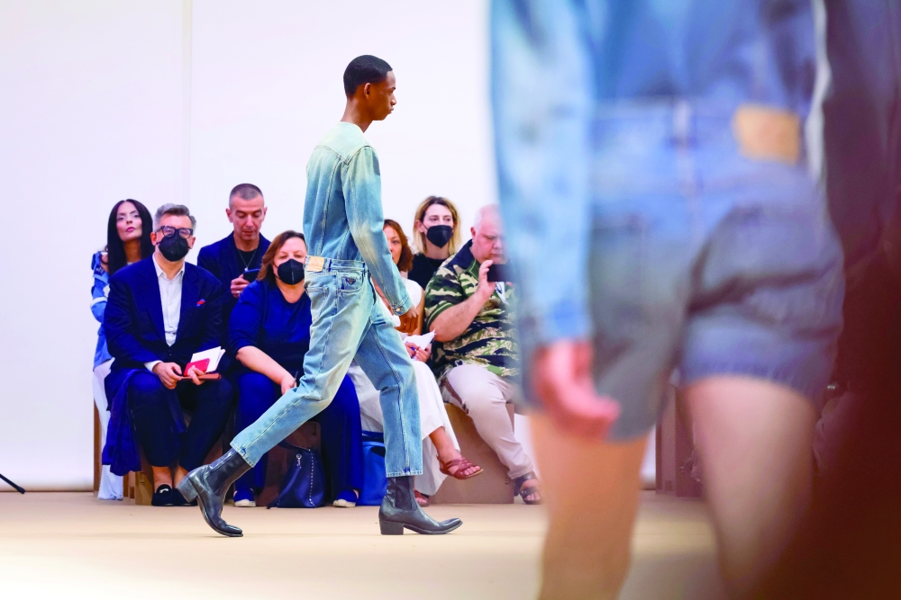 The Prada spring 2023 menswear fashion show in Milan, June 19, 2022. (Valerio Mezzanotti/The New York Times)