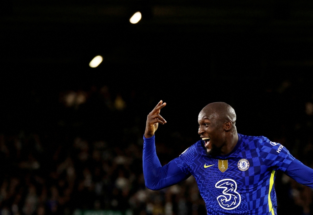 FILE PHOTO: Soccer Football - Premier League - Leeds United v Chelsea - Elland Road, Leeds, Britain - May 11, 2022 Chelsea's Romelu Lukaku celebrates scoring their third goal Action Images via Reuters/Lee Smith EDITORIAL USE ONLY. No use with unauthorised audio, video, data, fixture lists, club/league logos or 'live' services. Online in-match use limited to 75 images, no video emulation. No use in betting, games or single club /league/player publications.  Please contact your account representative for further details./File Photo