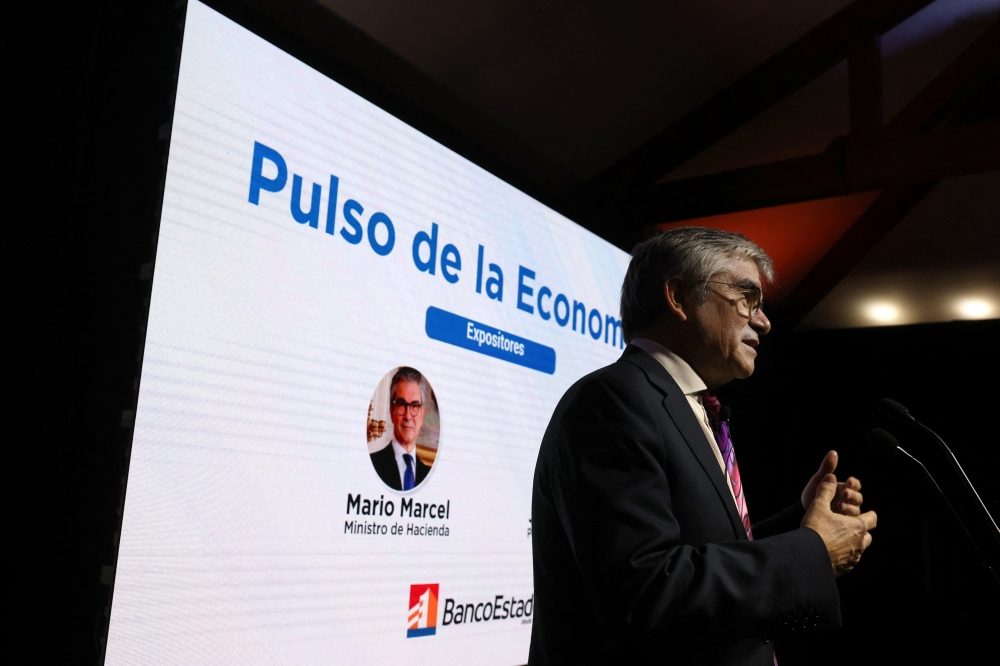Chile's Finance Minister Mario Marcel speaks about reform tax system in Santiago. - Reuters
