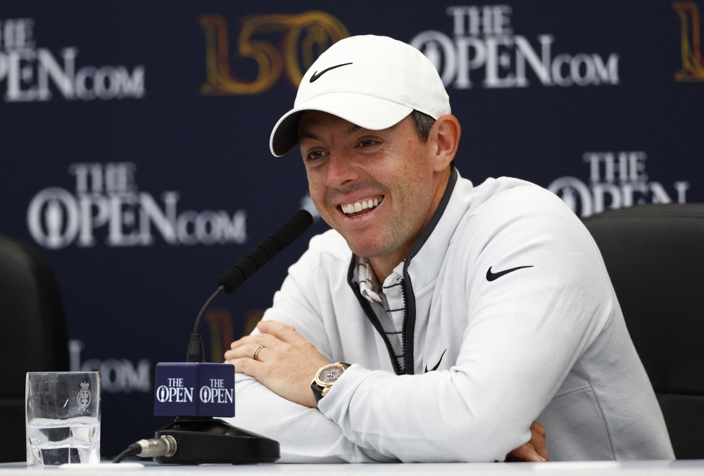 Northern Ireland's Rory McIlroy during a press conference. -- Reuters