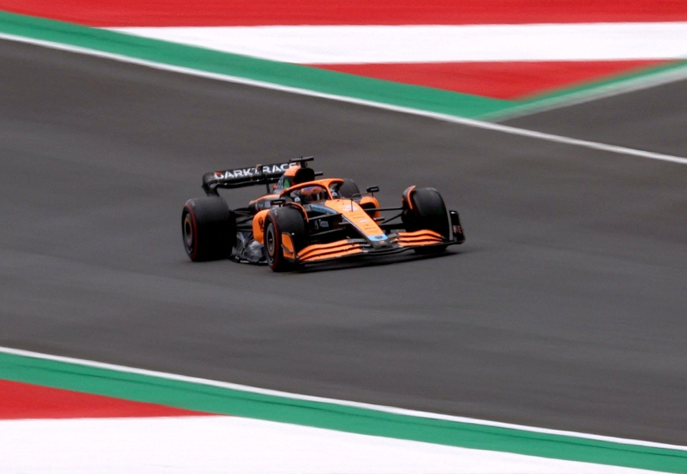 McLaren's Daniel Ricciardo in action during practice. --  Reuters