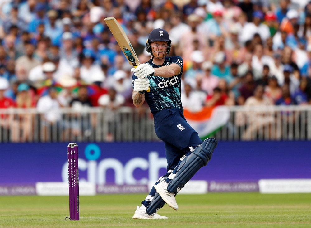 England's Ben Stokes in action. -- Reuters