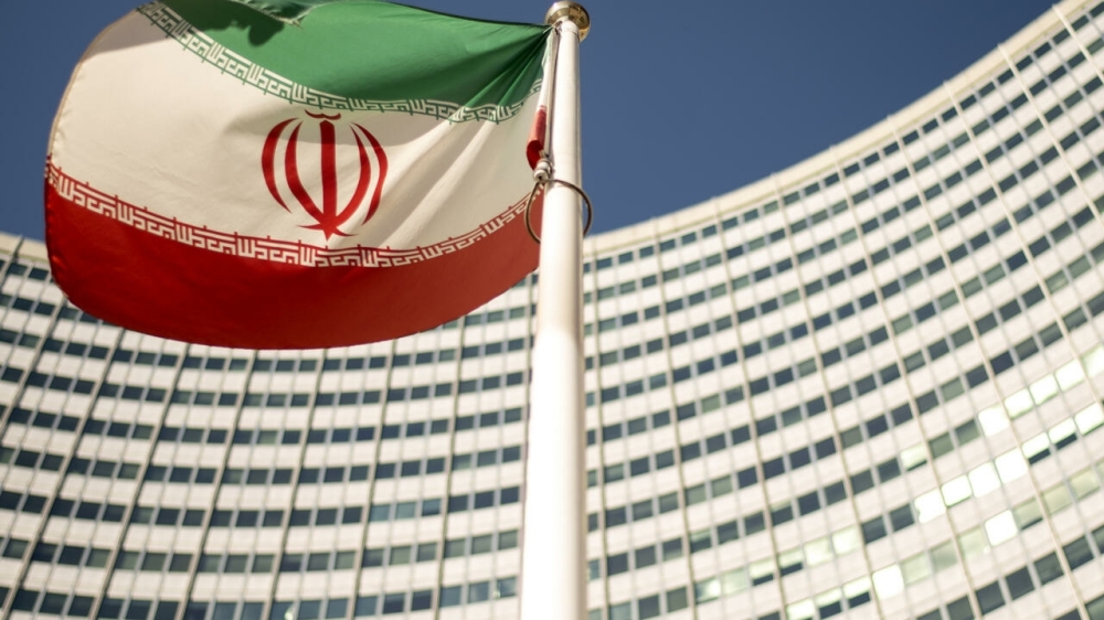AUSTRIA-UN-NUCLEAR-ENERGY-IAEA
An Iranian flag is seen outside of the UN headquarters during the opening of the International Atomic Energy Agency (IAEA), Board of Governors meeting in Vienna, Austria on 10 September ,2018,during which the IAEA's latest report on Iran will be discussed".