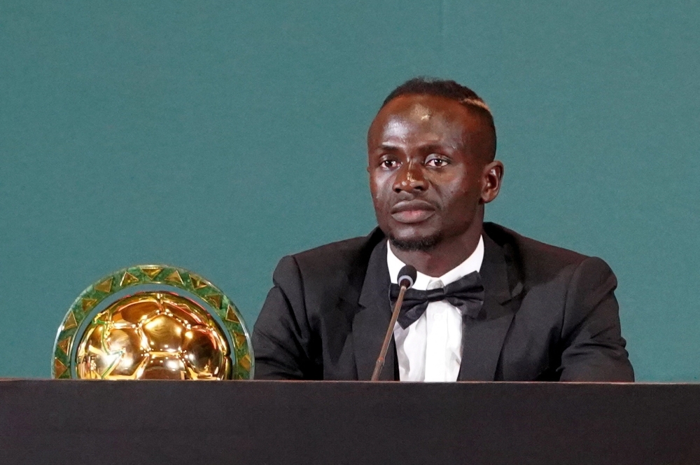 Soccer Football - African Footballer of the Year Awards - SOFITEL Hotel, Rabat, Morocco - July 21, 2022  Bayern Munich's Sadio Mane durng a press conference after winning the African Footballer of the Year award  REUTERS/Abdelhak Balhaki
