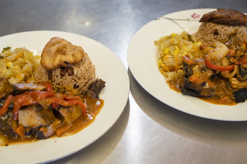 A rice dish at The Jerk Cafe, in South Yarmouth, Mass. on June 26, 2022. (Vanessa Leroy/The New York Times)