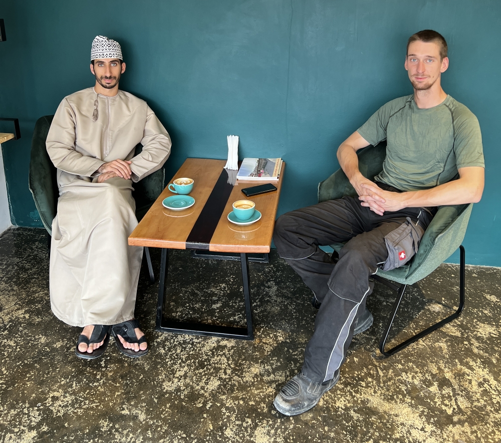 Friedrich Schatz with Anas at Al Hamra