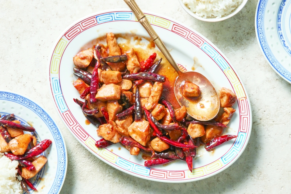 Kung pao chicken in New York, July 19, 2022. Food styled by Simon Andrews. Props styled by Paige Hicks. (Christopher Testani/The New York Times)