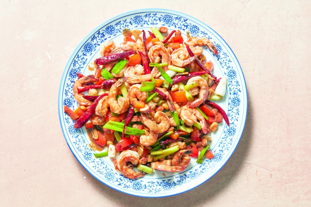 Kung pao shrimp in New York, July 19, 2022. Food styled by Simon Andrews. Props styled by Paige Hicks. (Christopher Testani/The New York Times)