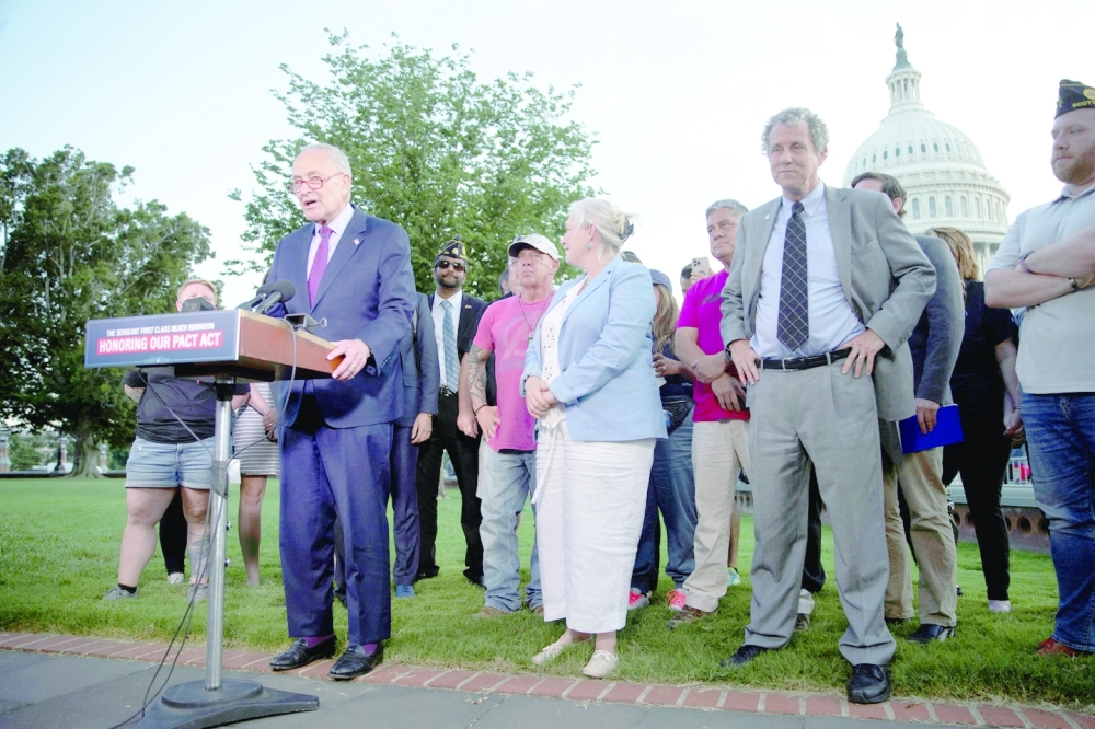 Democrats scored a major policy victory when the US Senate passed a $430 billion climate change, healthcare and tax bill that will help reduce the carbon emissions. -- Reuters 