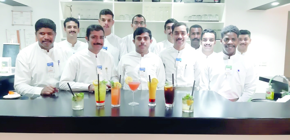 Omanis being trained in the hospitality sector