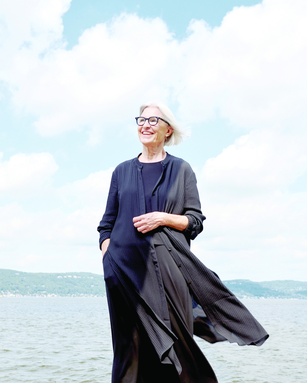 The designer Eileen Fisher at her companys headquarters in Irvington, N.Y., on Monday, Aug. 8, 2022. (Vincent Tullo/The New York Times)