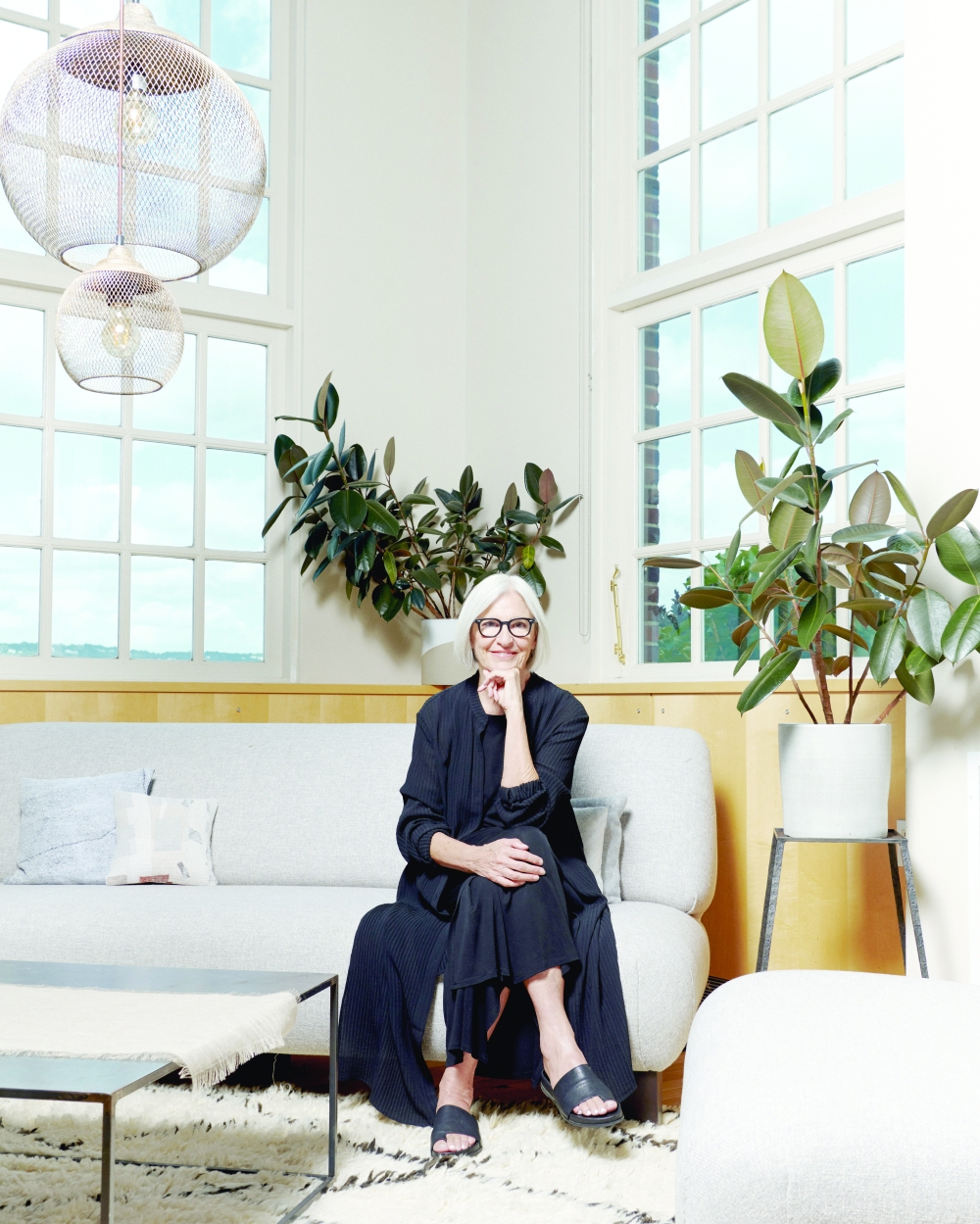 The designer Eileen Fisher at her companys headquarters in Irvington, N.Y., on Monday, Aug. 8, 2022. (Vincent Tullo/The New York Times)