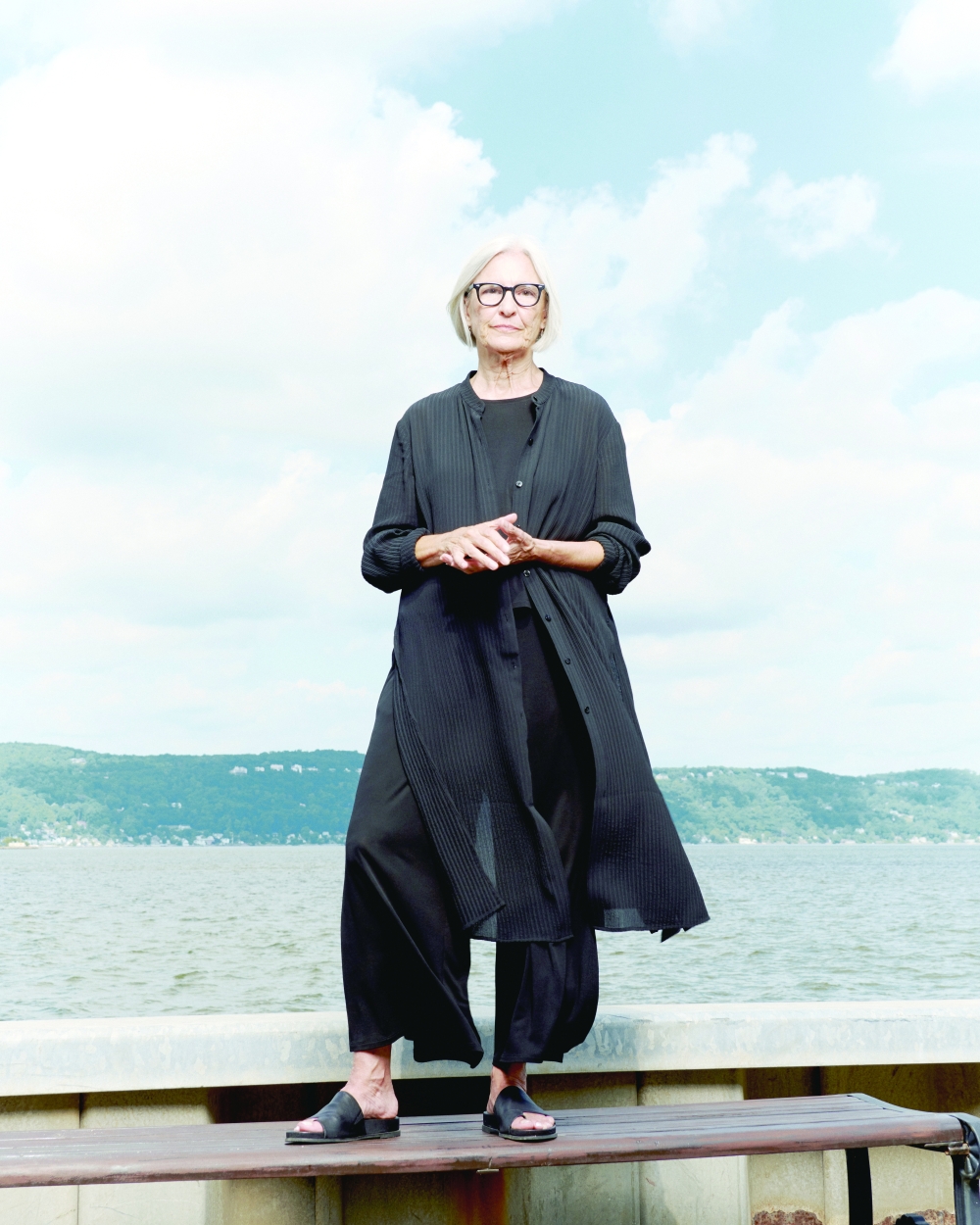 The designer Eileen Fisher at her companys headquarters in Irvington, N.Y., on Monday, Aug. 8, 2022. (Vincent Tullo/The New York Times)