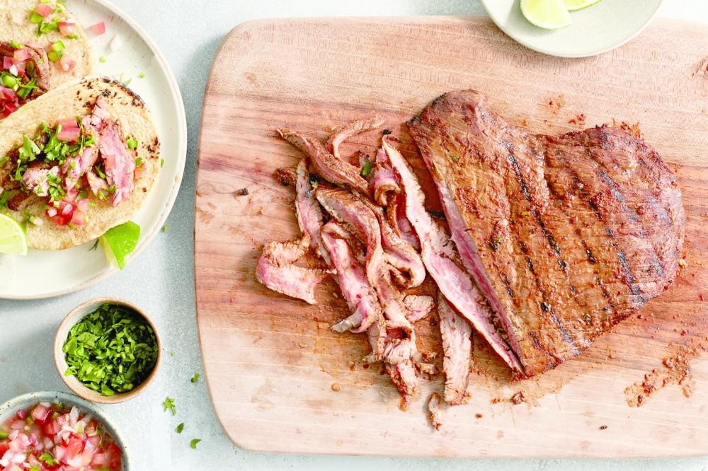 Carne asada in New York, July 28, 2022. Food styled by Sue Li. (Johnny Miller/The New York Times)