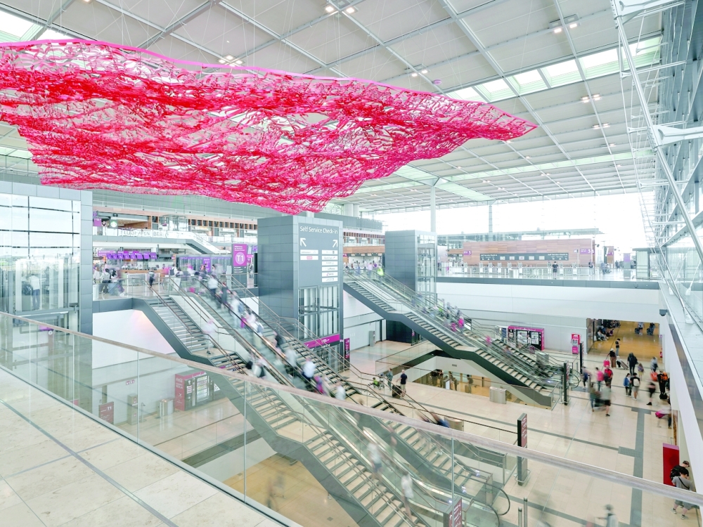 The new Berlin-Brandenburg Willy Brandt Airport, Aug. 12, 2022. (Andreas Meichsner/The New York Times)