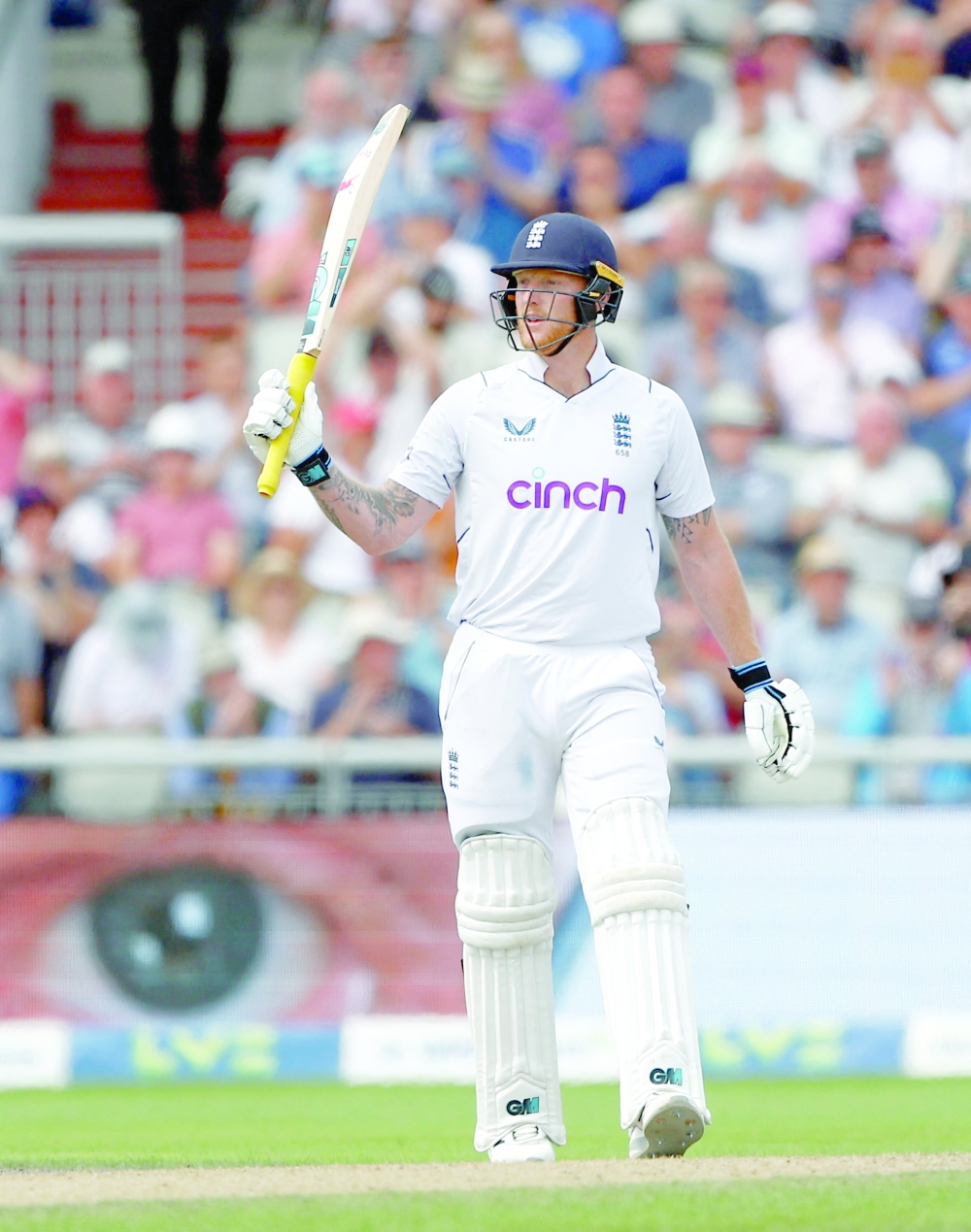 England's Ben Stokes celebrates reaching his half century Action Images via Reuters/
