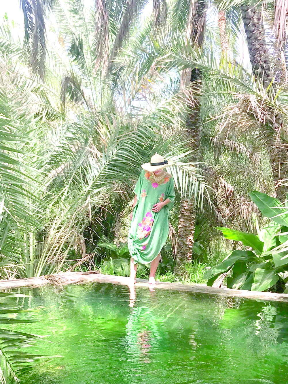 Elleonora enjoys the rain water at Wadi Hawer