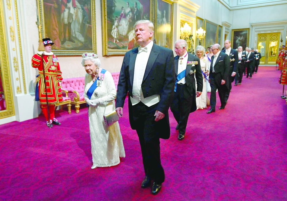Trump paid tribute to Queen Elizabeth's 'enduring diplomacy' and 'tremendous legacy' of peace. -- AFP