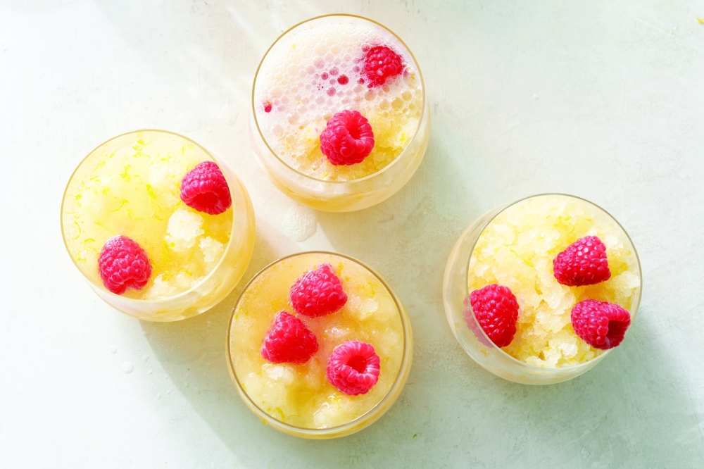 Prosecco lemon slush in New York, Aug. 31, 2022. Food styled by Greg Lofts. (David Malosh/The New York Times)
