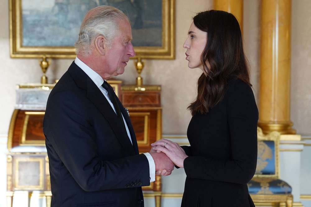 King Charles III meets with New Zealand Prime Minister Jacinda Ardern