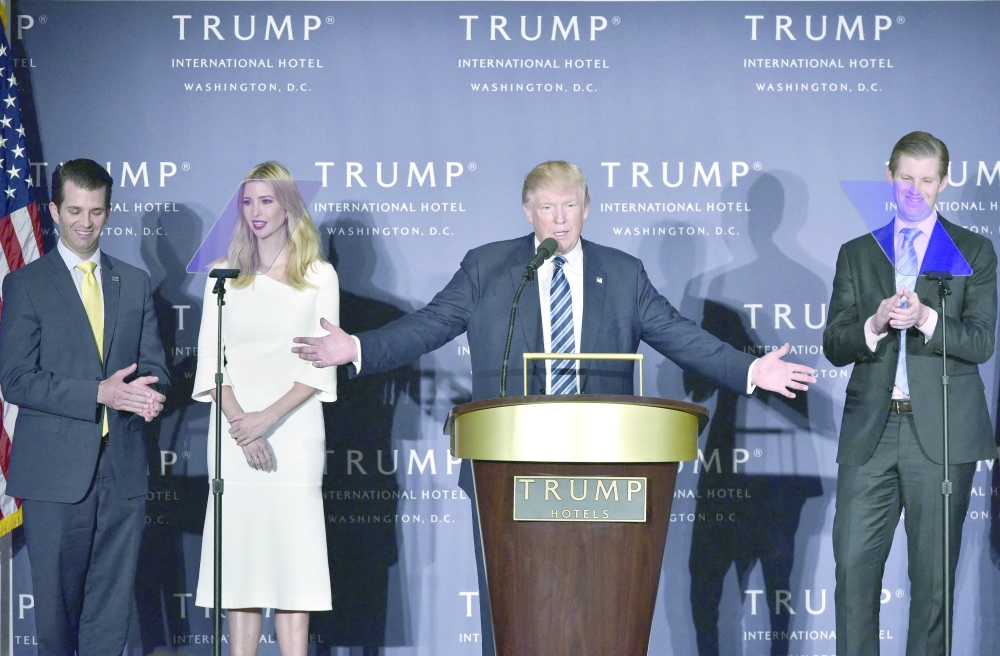 Donald Trump repeated his oft-used defense that the suit is 'another witch hunt' against him. -- AFP