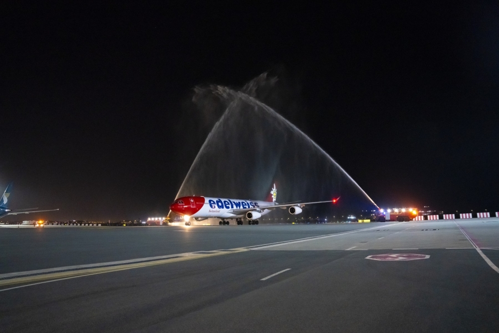 File photo from the maiden Zurich-Muscat flight of 2021