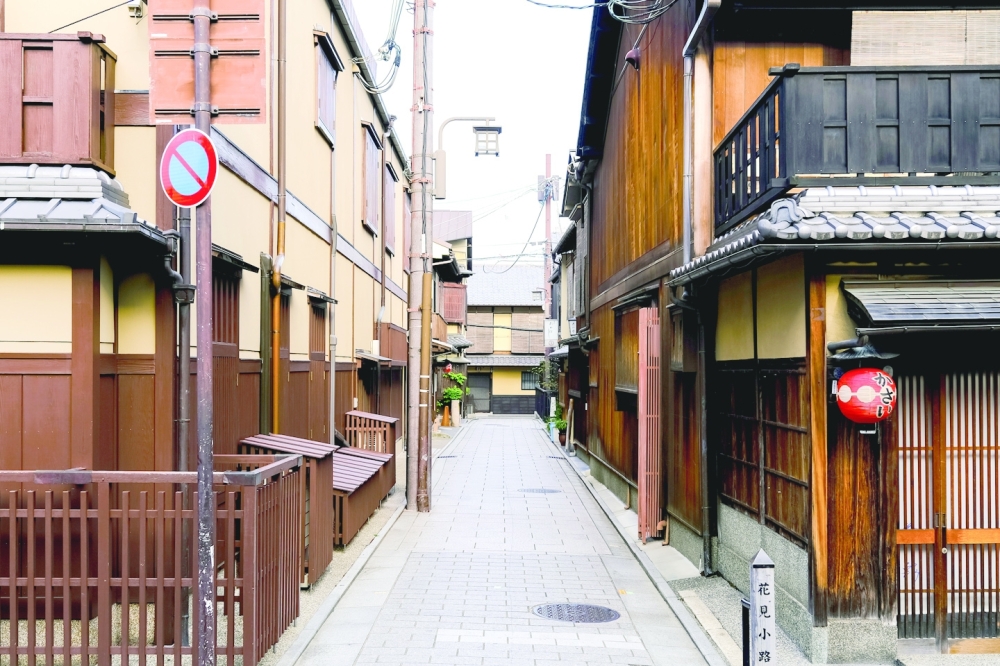 The Hanamikoji Street in the Gion district, Kyoto, Japan, on Aug. 27, 2022. (Andrew Faulk/The New York Times)