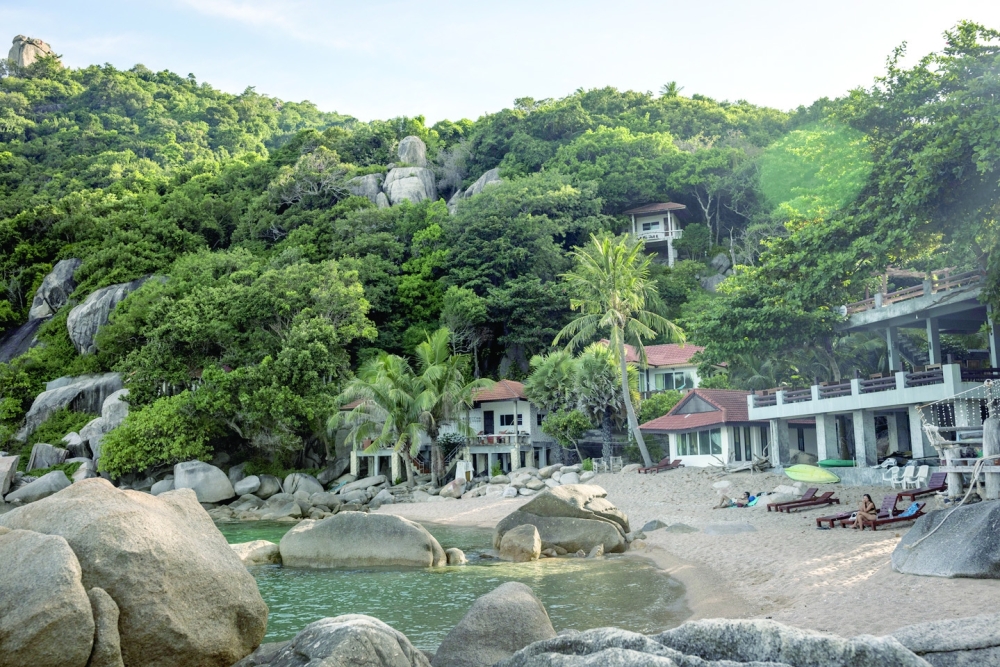 A beach in Tanote Bay, typical of the island’s lush appeal, in Koh Tao, Thailand, on Sept. 5, 2022. (Jack Taylor/The New York Times)