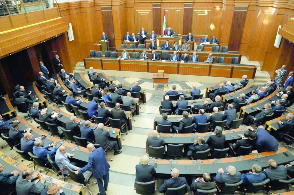 Outgoing President Michel Aoun's term ends on October 31 and divisions remain among political blocs over the makeup of a new cabinet. -- AFP