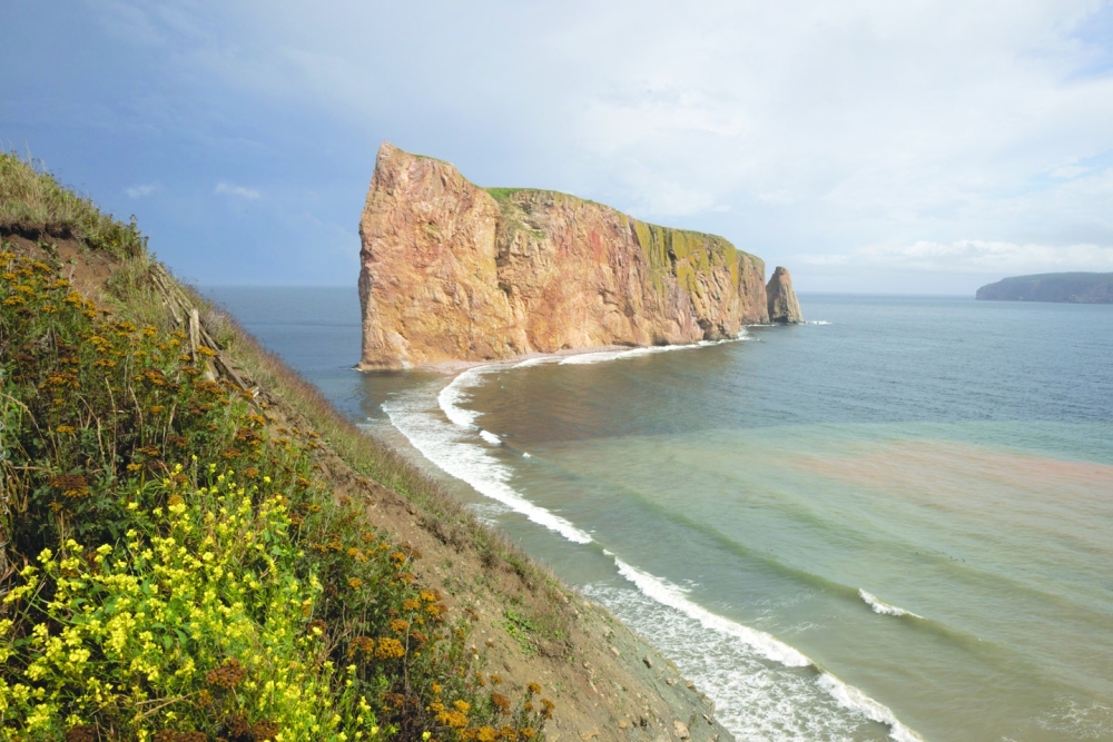 Rocher Percé, one of Canada’s great icons, sits at the eastern end of the Gaspé Peninsula in Quebec, Sept. 14, 2022. (Nasuna Stuart-Ulin/The New York Times)