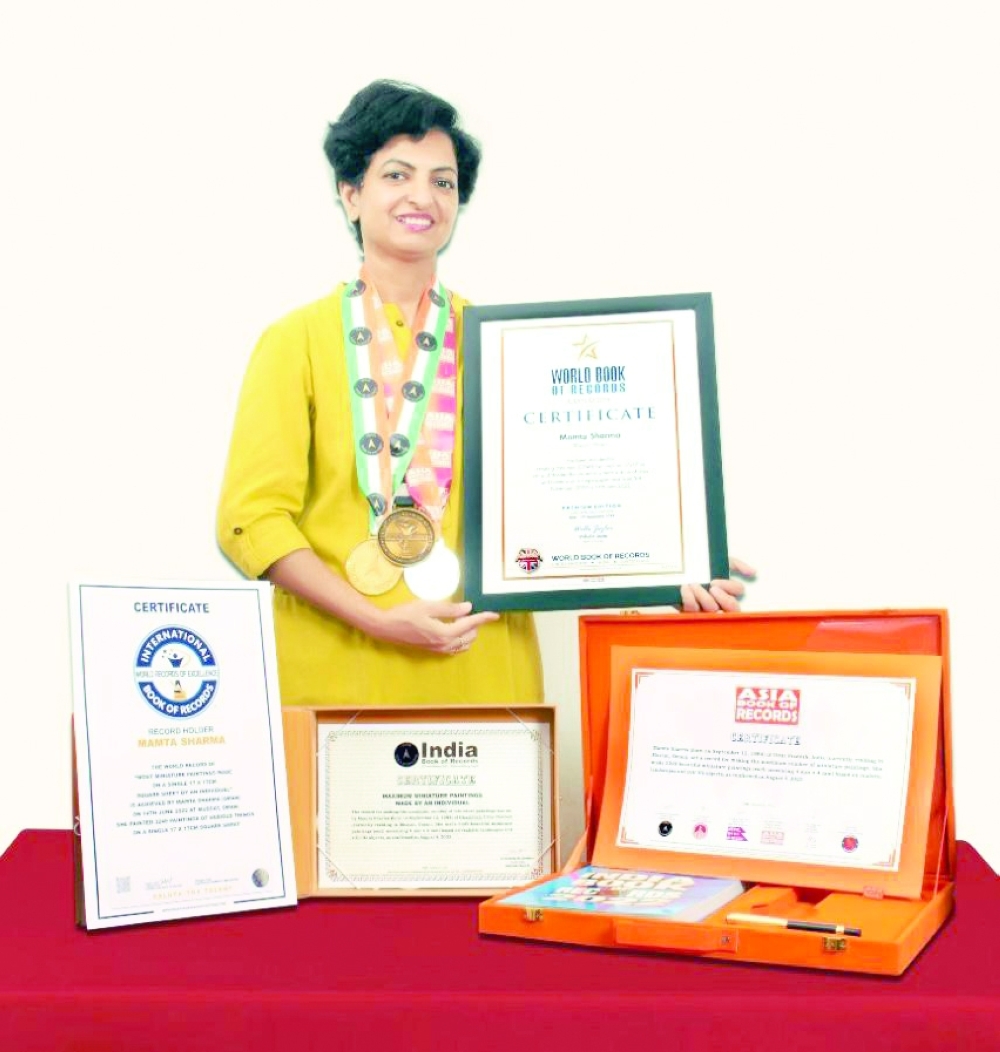 Mamta Saxena poses with her credentials 
