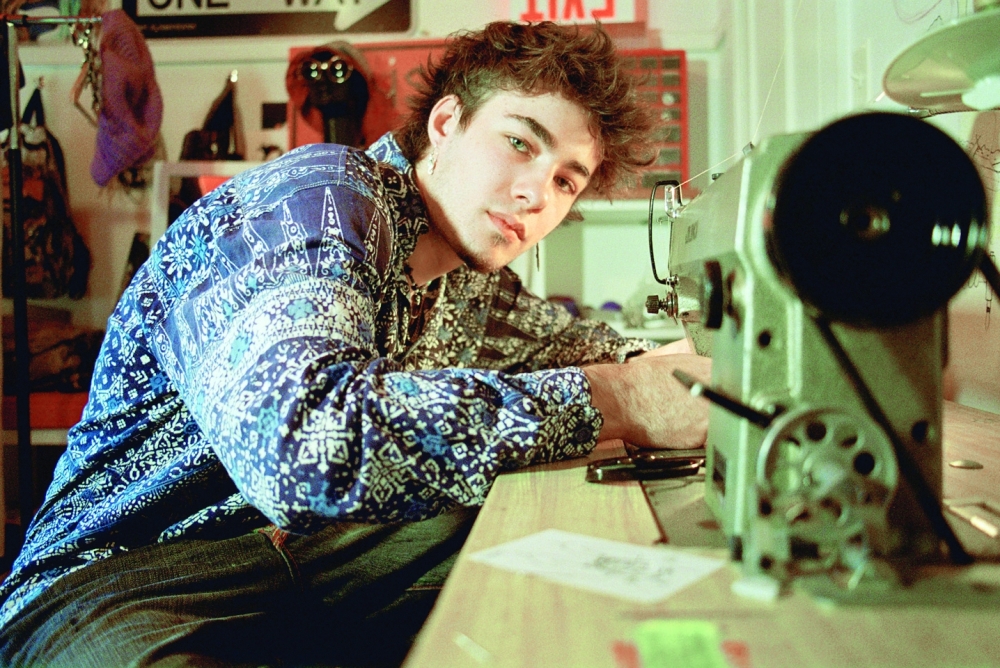 Jonas King, a contestant on Upcycle Nation, a new show focusing on repurposing and upcycling old items, at home in Brooklyn, Oct. 27, 2022. (Sabrina Santiago/The New York Times)