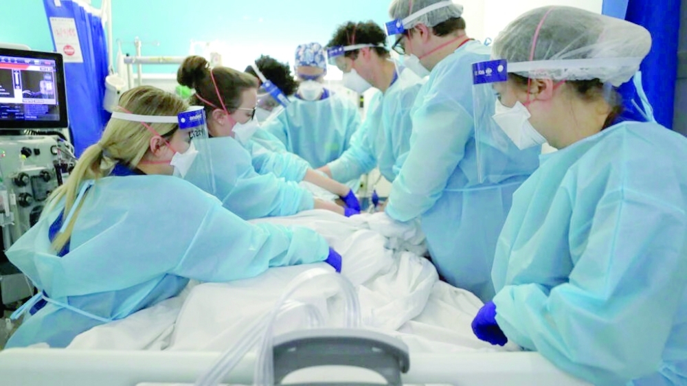 Accident and emergency departments are reporting new highs in the number of people having to wait more than 12 hours for a bed. -- AFP