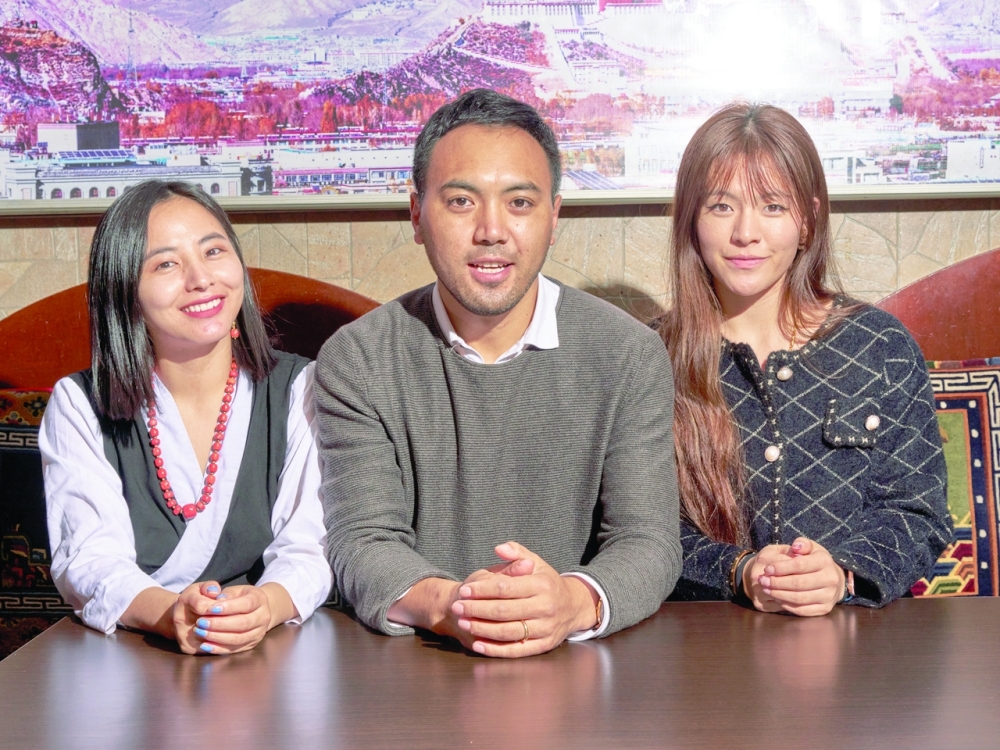 From left: Sonam, Shenphen and Chusang Nhasang, who opened Nha Sang with their parents in Queens, Nov. 2, 2022. (Adam Friedlander/The New York Times)